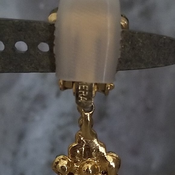 HOLIDAY STATEMENT JOSE & MARIA BARRERA PURPLE CRYSTAL DANGLE CHANDELIER EARRINGS - Picture 7 of 16